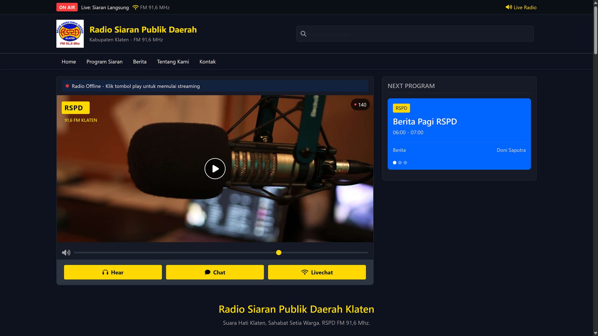 Website Sistem Informasi RSPD Klaten