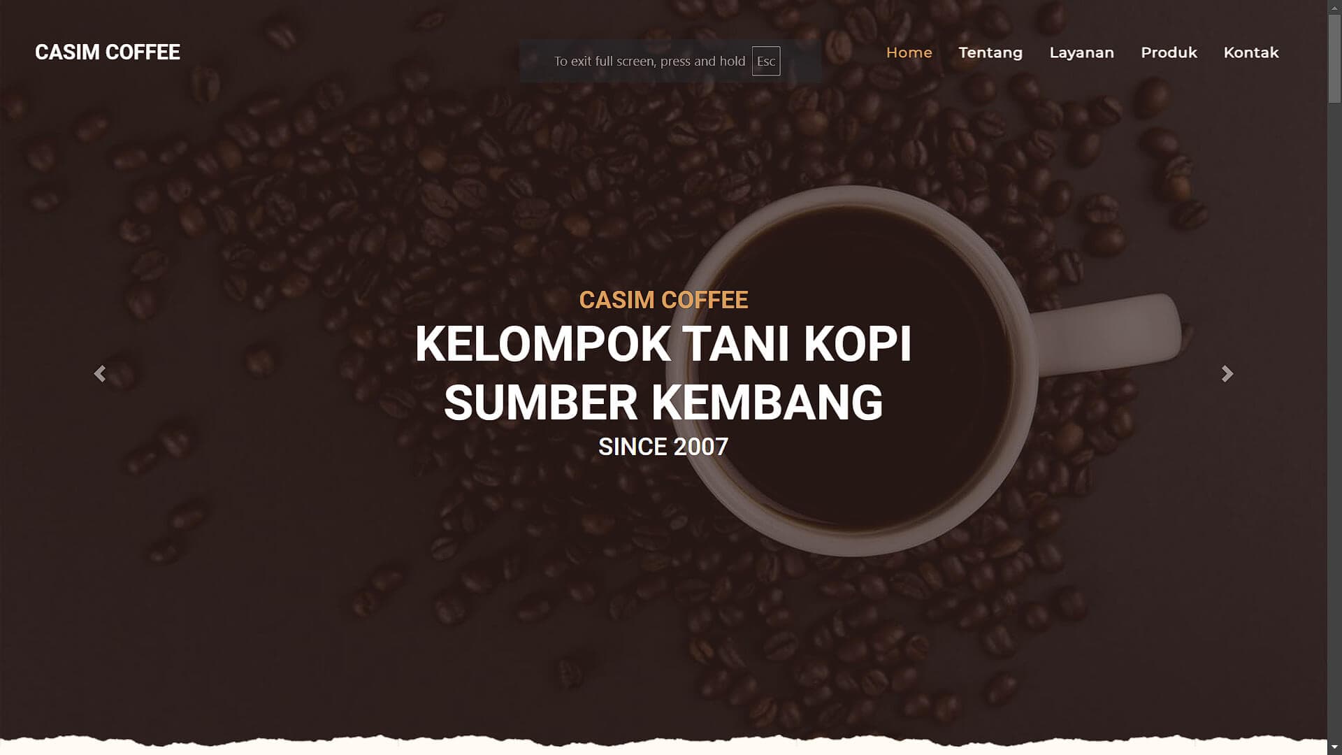 Website Kelompok Tani Kopi Sumber Kembang
